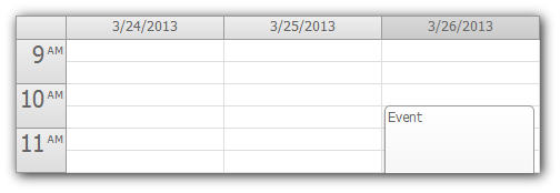 event calendar asp.net mvc columns