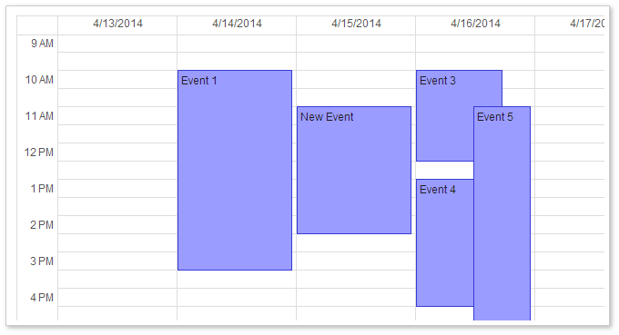 event calendar asp.net mvc google like